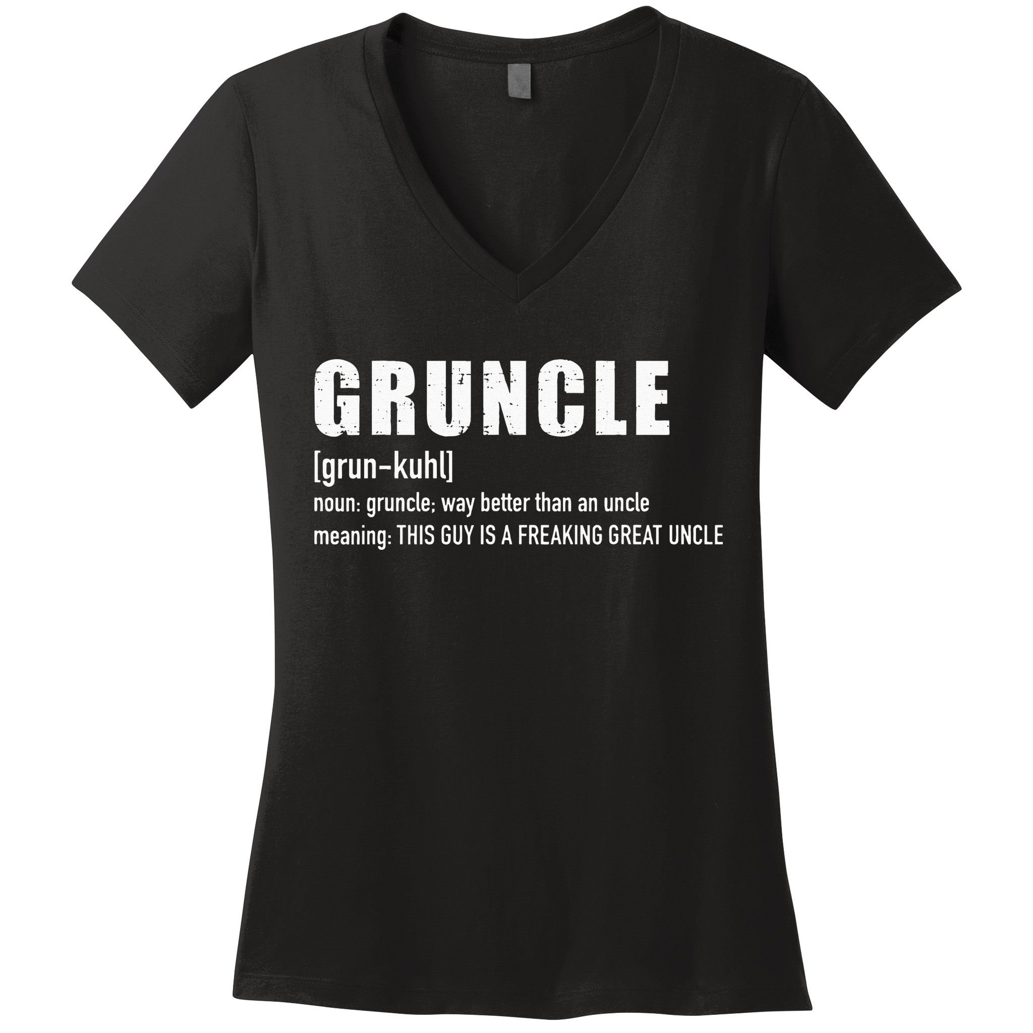 Gruncle for great uncle Women's V-Neck T-Shirt