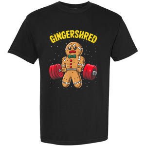 Gingershred Funny Gingerbread Man Gym Bodybuilding Christmas Garment-Dyed Heavyweight T-Shirt