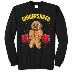 Gingershred Funny Gingerbread Man Gym Bodybuilding Christmas Sweatshirt