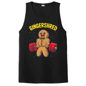 Gingershred Funny Gingerbread Man Gym Bodybuilding Christmas PosiCharge Competitor Tank