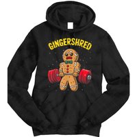 Gingershred Funny Gingerbread Man Gym Bodybuilding Christmas Tie Dye Hoodie