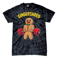 Gingershred Funny Gingerbread Man Gym Bodybuilding Christmas Tie-Dye T-Shirt