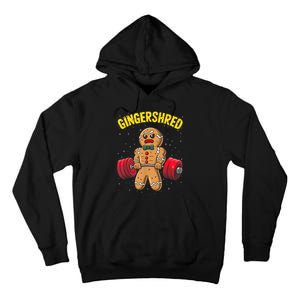 Gingershred Funny Gingerbread Man Gym Bodybuilding Christmas Tall Hoodie