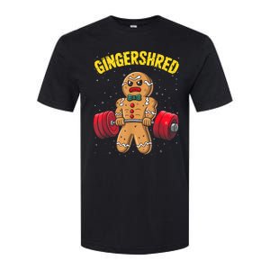 Gingershred Funny Gingerbread Man Gym Bodybuilding Christmas Softstyle CVC T-Shirt