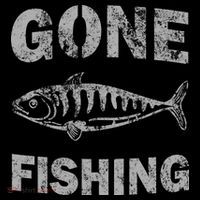 Gone Fishing Drawstring Bag