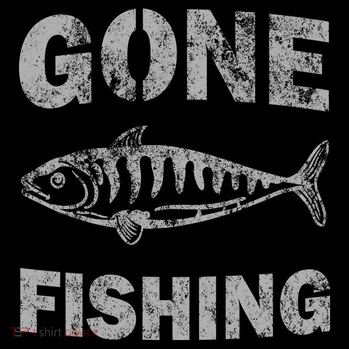 Gone Fishing Drawstring Bag