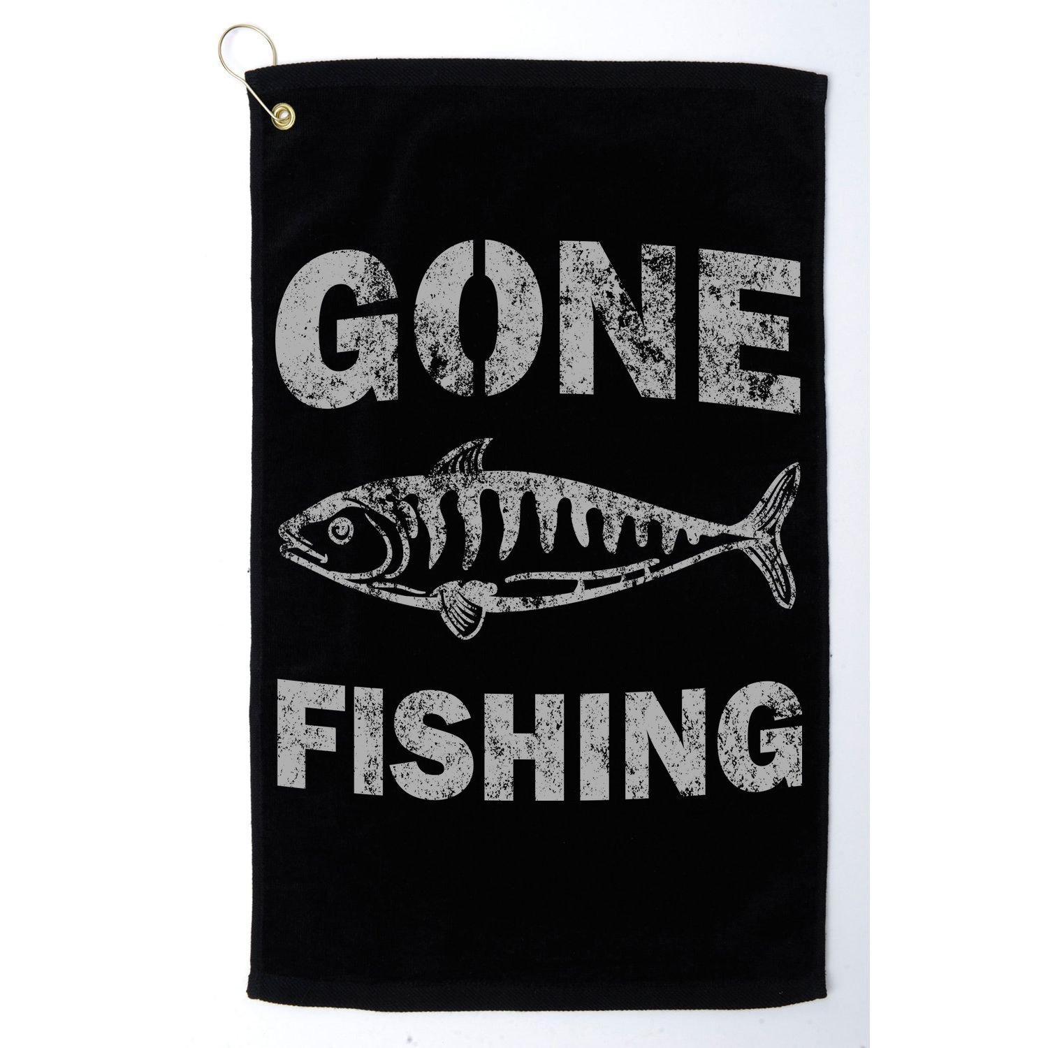 Gone Fishing Golf Towel