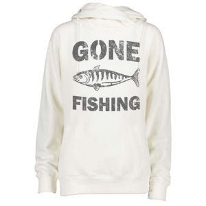 Gone Fishing Womens Funnel Neck Pullover Hood