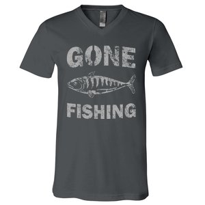 Gone Fishing V-Neck T-Shirt