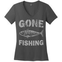 Gone Fishing Women's V-Neck T-Shirt