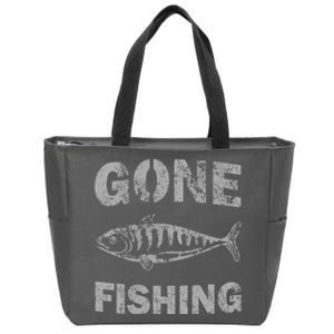 Gone Fishing Zip Tote Bag