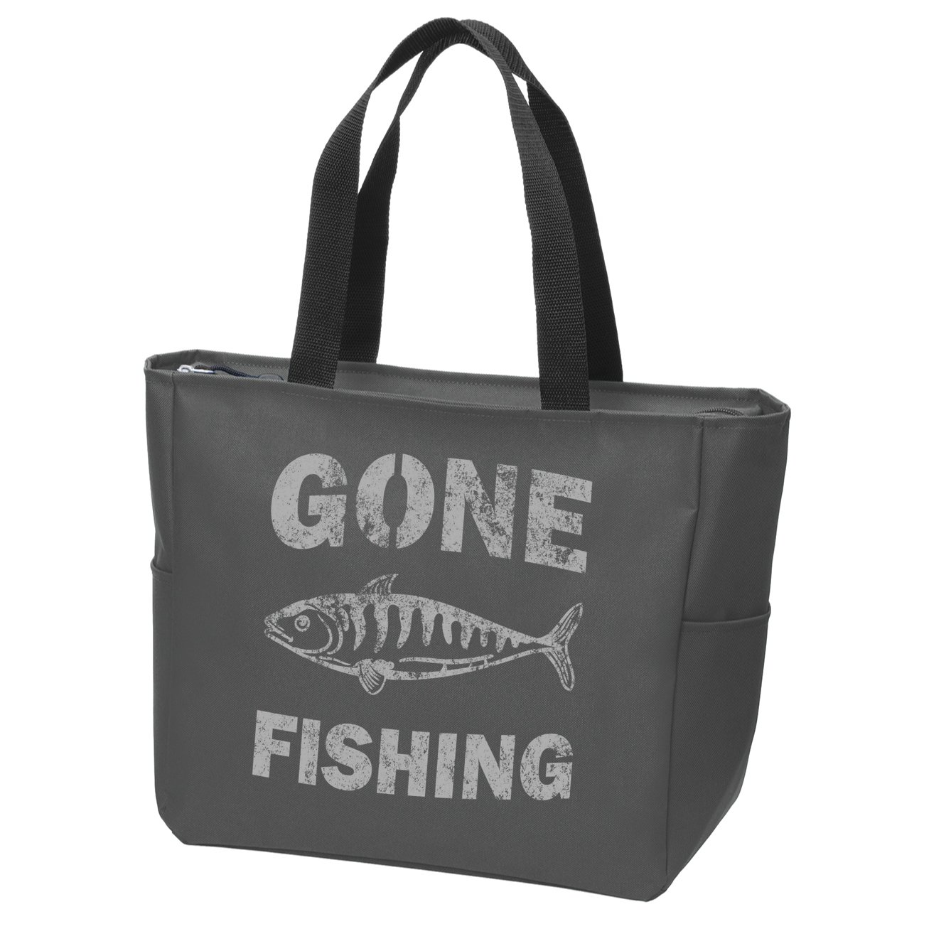 Gone Fishing Zip Tote Bag