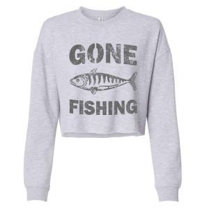 Gone Fishing Cropped Pullover Crew