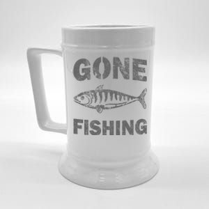 Gone Fishing Beer Stein