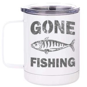 Gone Fishing 12 oz Stainless Steel Tumbler Cup