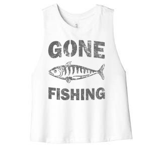 Gone Fishing Women's Racerback Cropped Tank