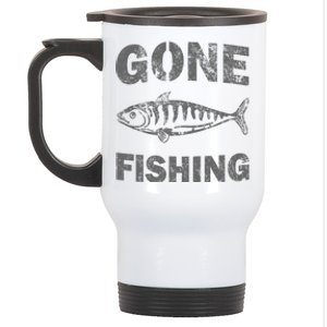 Gone Fishing Stainless Steel Travel Mug