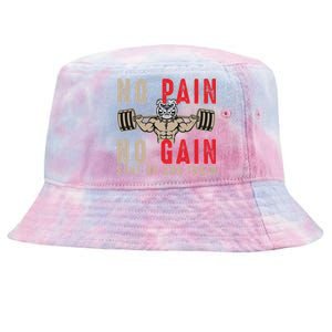 Gym Funny Gift Workout Funny Gift Fitness Funny Gift No Pain No Gain Gift Tie-Dyed Bucket Hat