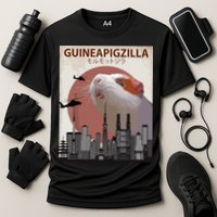 Guineapigzilla Funny Guinea Pig Gift Cooling Performance Crew T-Shirt