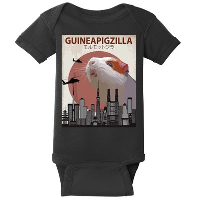 Guineapigzilla Funny Guinea Pig Gift Baby Bodysuit
