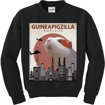 Guineapigzilla Funny Guinea Pig Gift Kids Sweatshirt