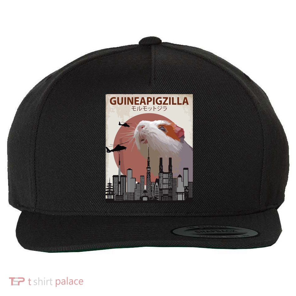 Guineapigzilla Funny Guinea Pig Gift Wool Snapback Cap