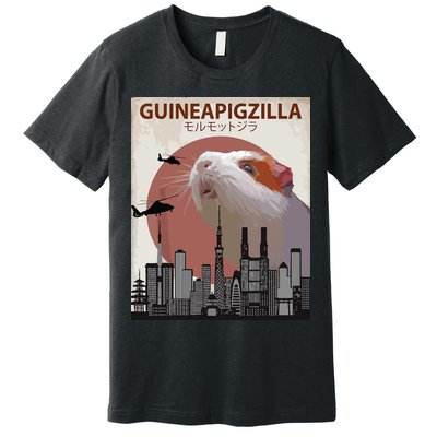 Guineapigzilla Funny Guinea Pig Gift Premium T-Shirt