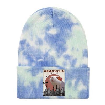 Guineapigzilla Funny Guinea Pig Gift Tie Dye 12in Knit Beanie