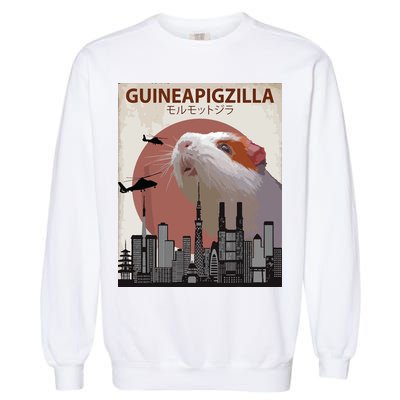 Guineapigzilla Funny Guinea Pig Gift Garment-Dyed Sweatshirt