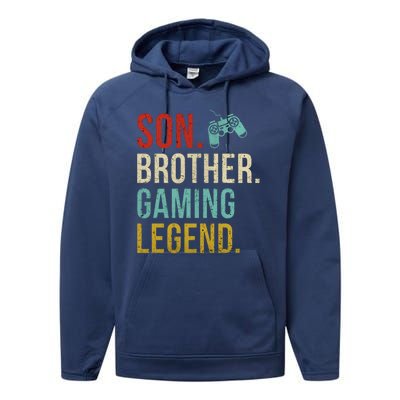 Gaming Funny Gift For Nage 812 Year Old Christmas Gamer Funny Gift Performance Fleece Hoodie