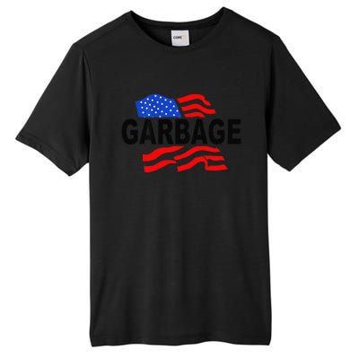 Garbage Funny Garbage Funny America Flag Tall Fusion ChromaSoft Performance T-Shirt