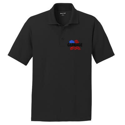 Garbage Funny Garbage Funny America Flag PosiCharge RacerMesh Polo