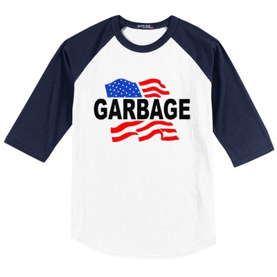 Garbage Funny Garbage Funny America Flag Baseball Sleeve Shirt