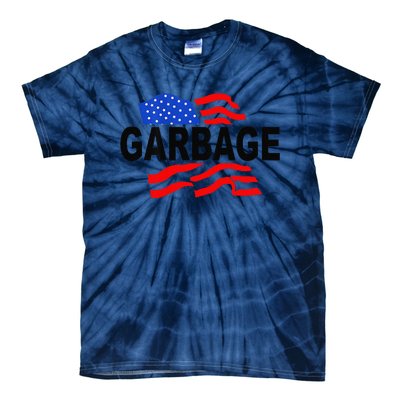 Garbage Funny Garbage Funny America Flag Tie-Dye T-Shirt