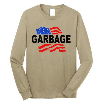 Garbage Funny Garbage Funny America Flag Long Sleeve Shirt