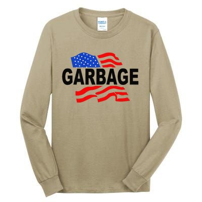 Garbage Funny Garbage Funny America Flag Tall Long Sleeve T-Shirt