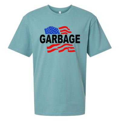 Garbage Funny Garbage Funny America Flag Sueded Cloud Jersey T-Shirt