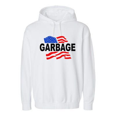 Garbage Funny Garbage Funny America Flag Garment-Dyed Fleece Hoodie