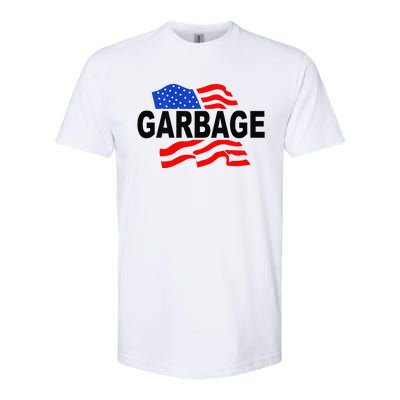 Garbage Funny Garbage Funny America Flag Softstyle CVC T-Shirt