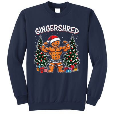 Gingershred Funny Gingerbread Man Gym Bodybuilding Christmas Sweatshirt