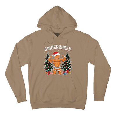 Gingershred Funny Gingerbread Man Gym Bodybuilding Christmas Hoodie