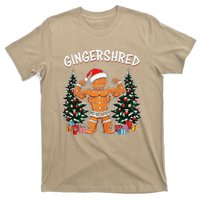 Gingershred Funny Gingerbread Man Gym Bodybuilding Christmas T-Shirt