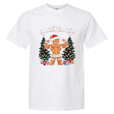 Gingershred Funny Gingerbread Man Gym Bodybuilding Christmas Garment-Dyed Heavyweight T-Shirt