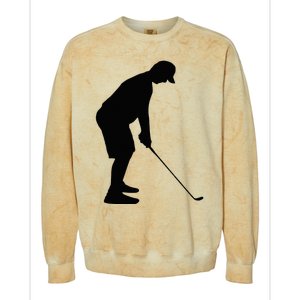 GolfAHolic Funny Golf Golf Lover Outfit Gifts Colorblast Crewneck Sweatshirt