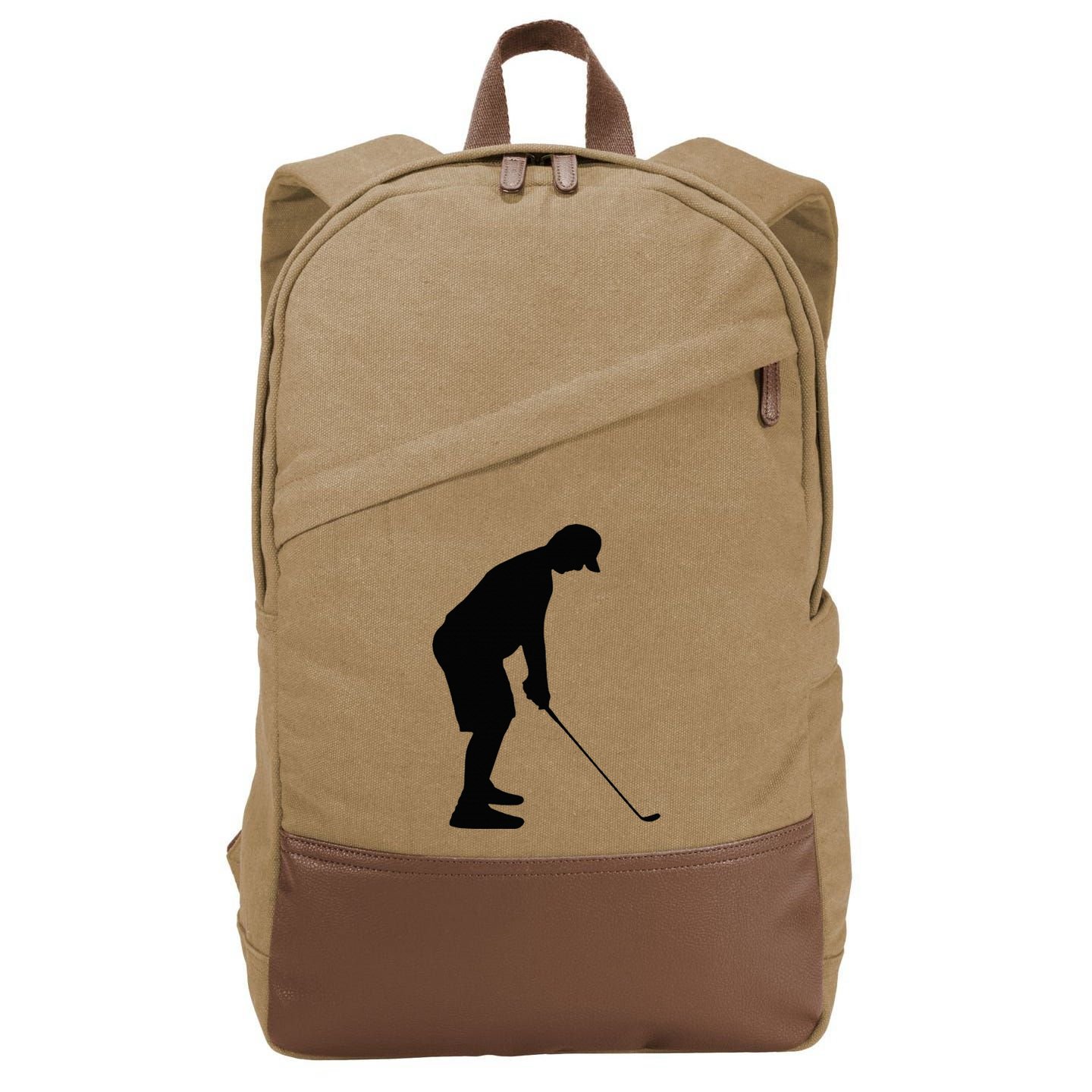 GolfAHolic Funny Golf Golf Lover Outfit Gifts Cotton Canvas Backpack