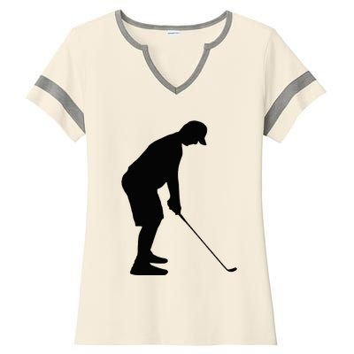 GolfAHolic Funny Golf Golf Lover Outfit Gifts Ladies Halftime Notch Neck Tee