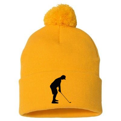 GolfAHolic Funny Golf Golf Lover Outfit Gifts Pom Pom 12in Knit Beanie