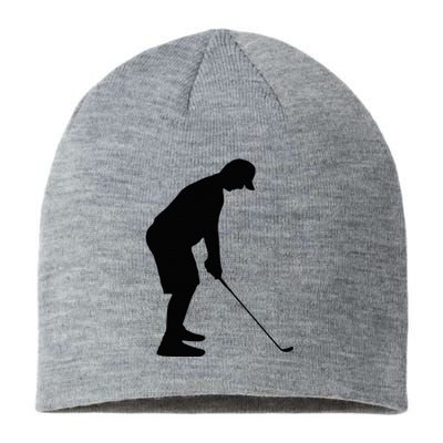 GolfAHolic Funny Golf Golf Lover Outfit Gifts Sustainable Beanie