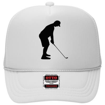 GolfAHolic Funny Golf Golf Lover Outfit Gifts High Crown Mesh Back Trucker Hat