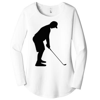 GolfAHolic Funny Golf Golf Lover Outfit Gifts Women's Perfect Tri Tunic Long Sleeve Shirt